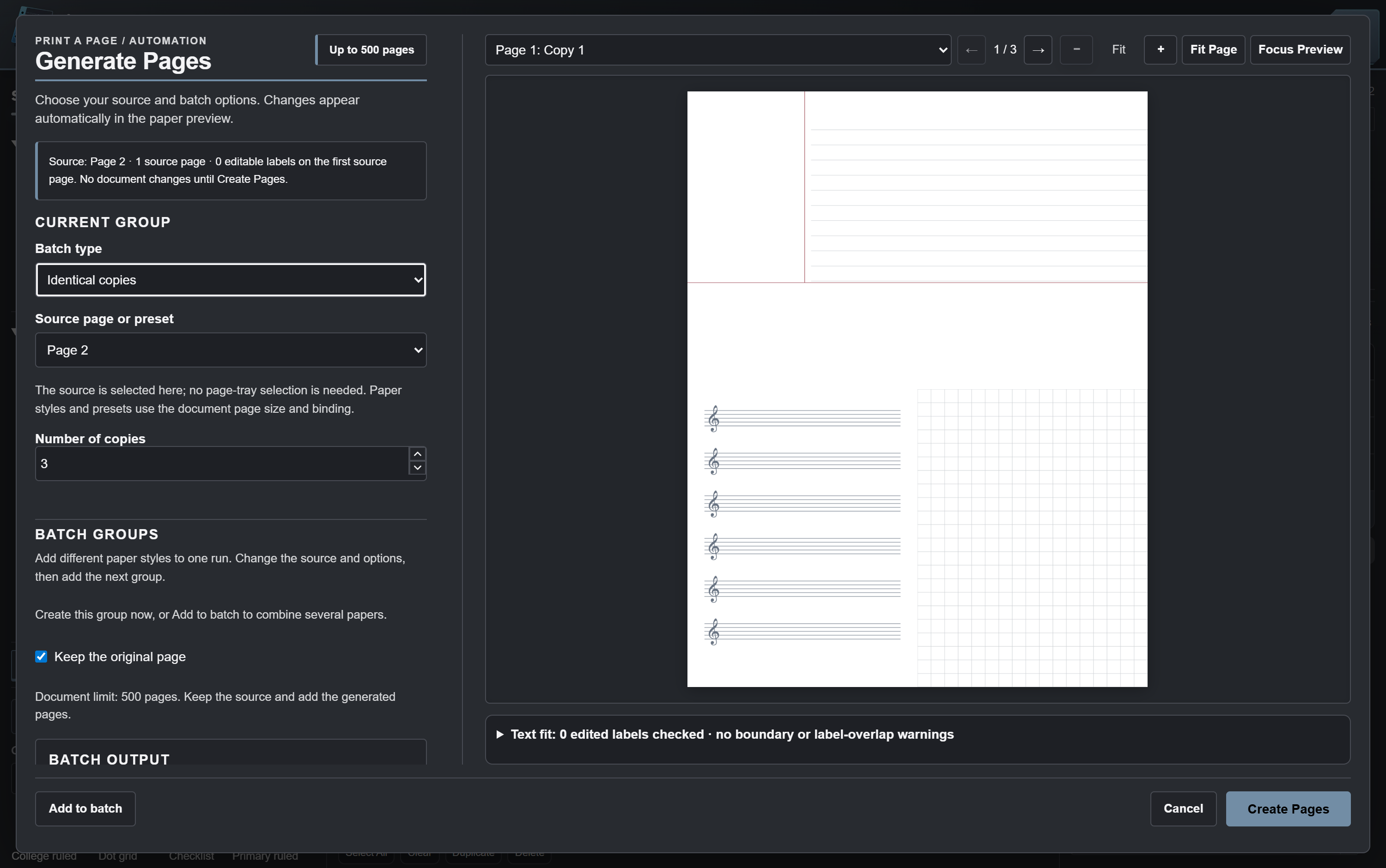 Generate Pages