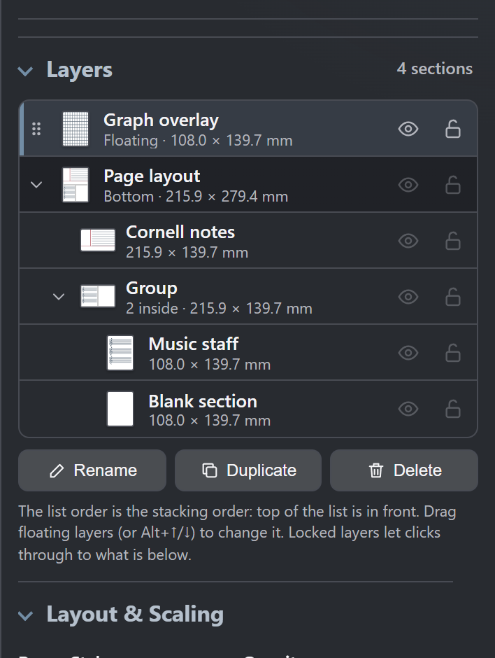 Layers panel