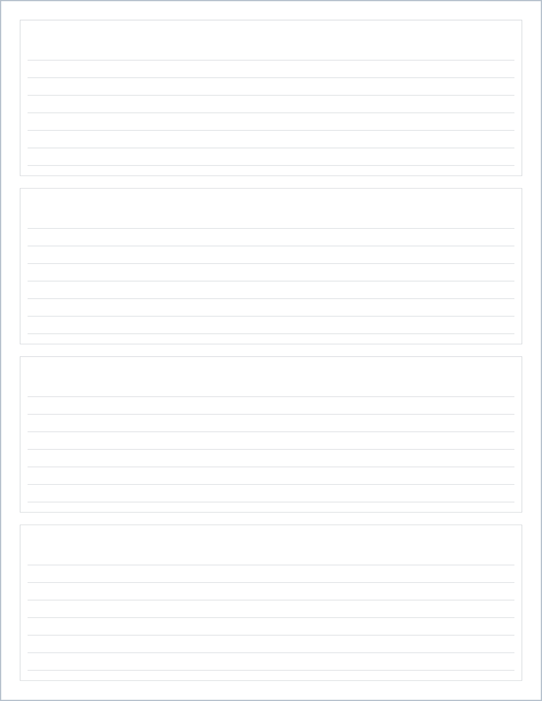 Printable Boxing Notes Template – boxing method notes, US Letter