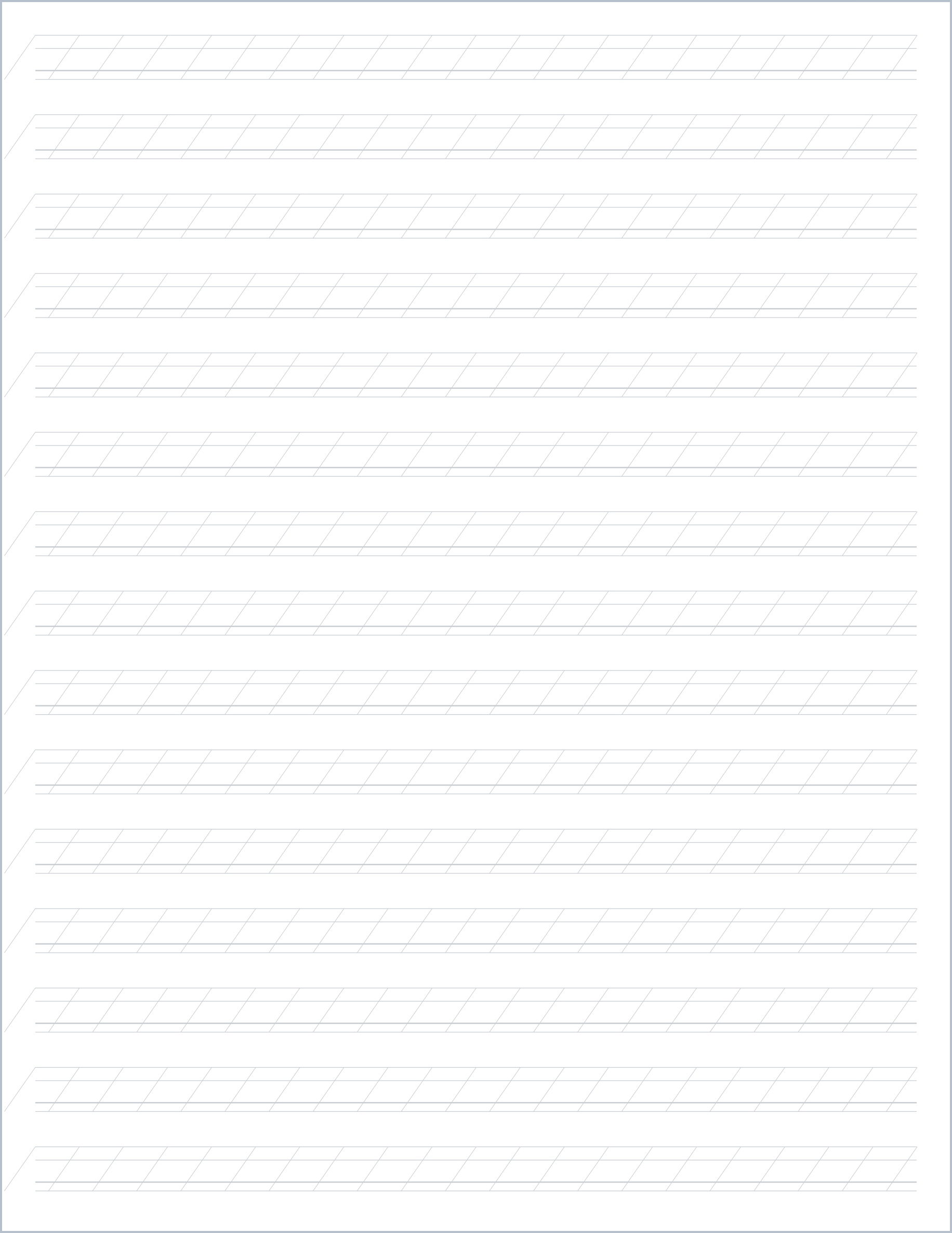 Calligraphy printable paper, US Letter