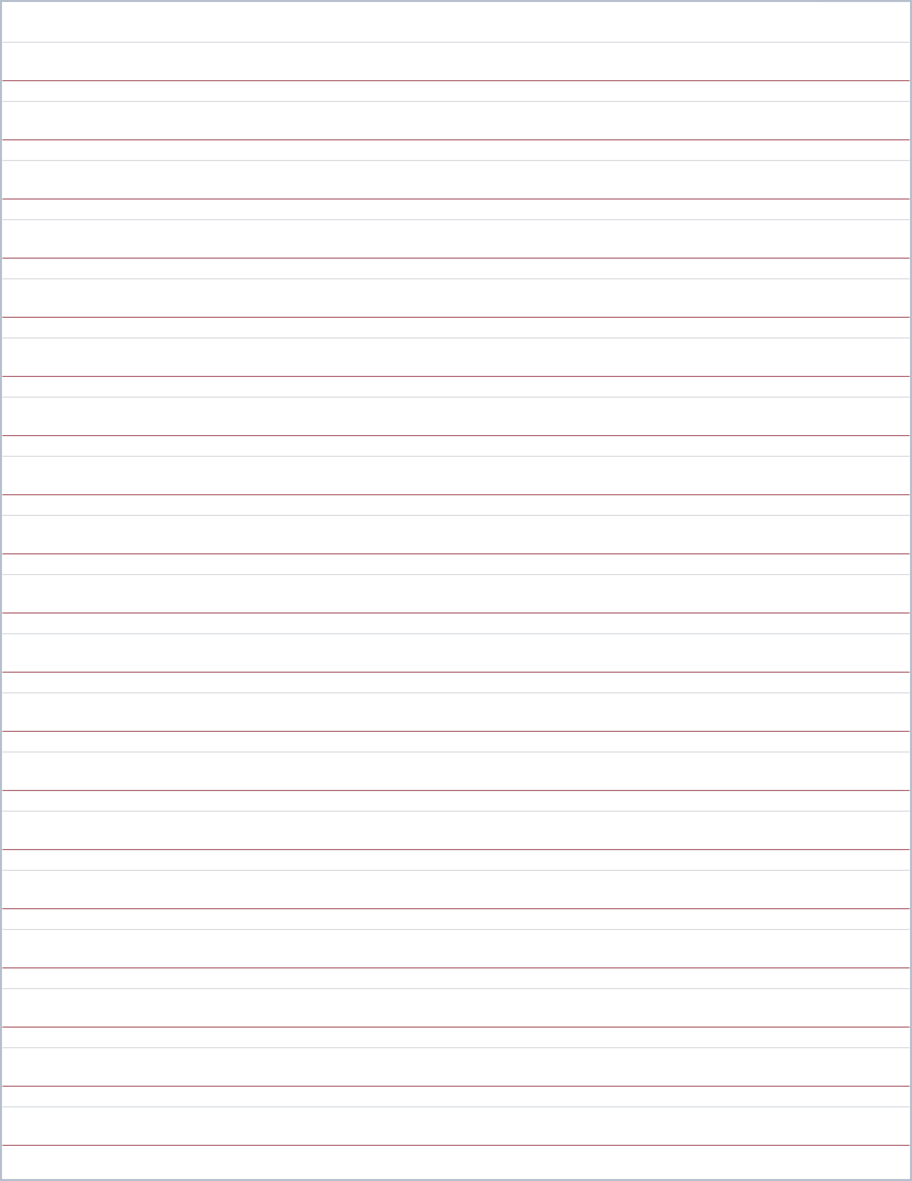 Printable Double Line Paper – four line writing paper, US Letter