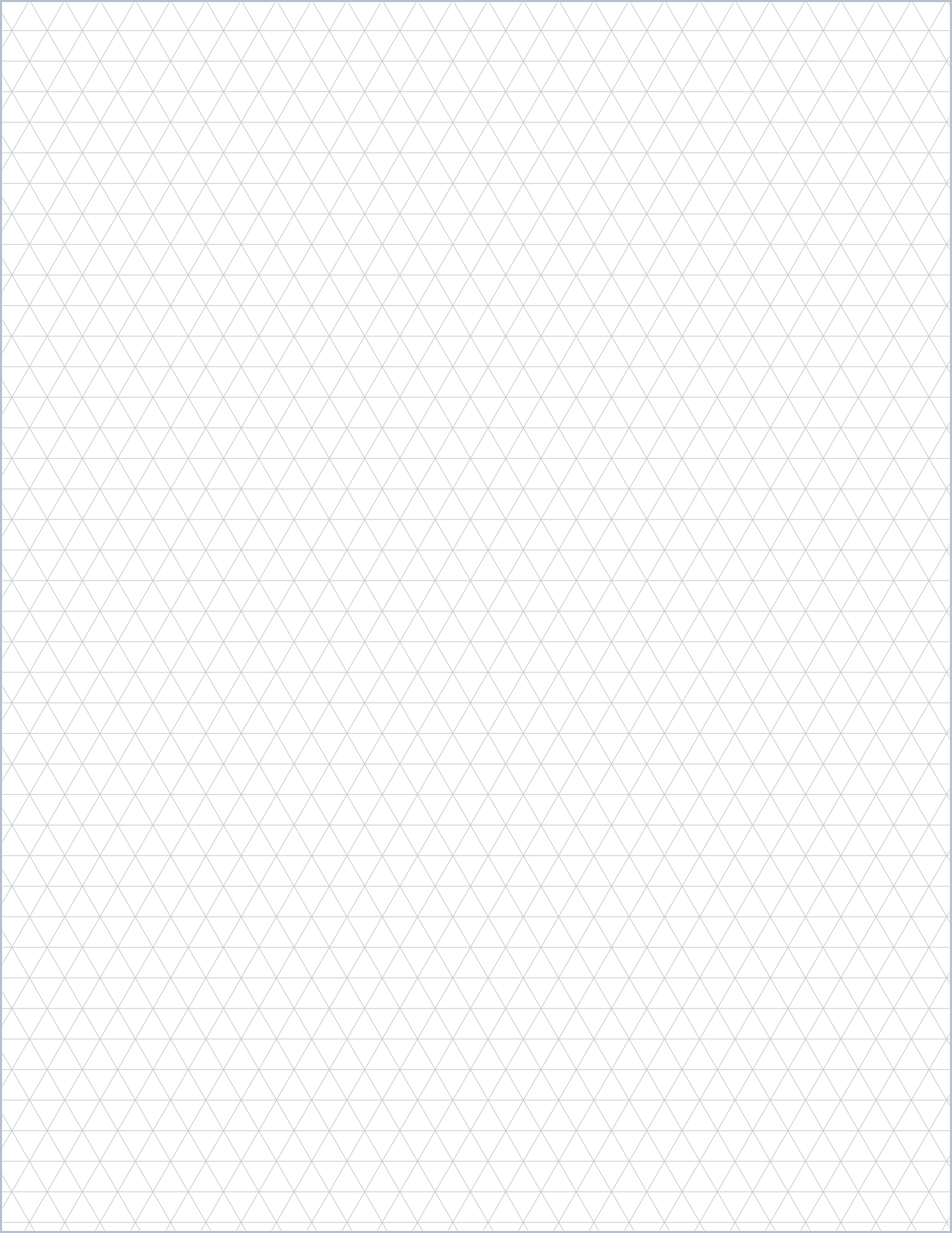 Isometric printable paper, US Letter