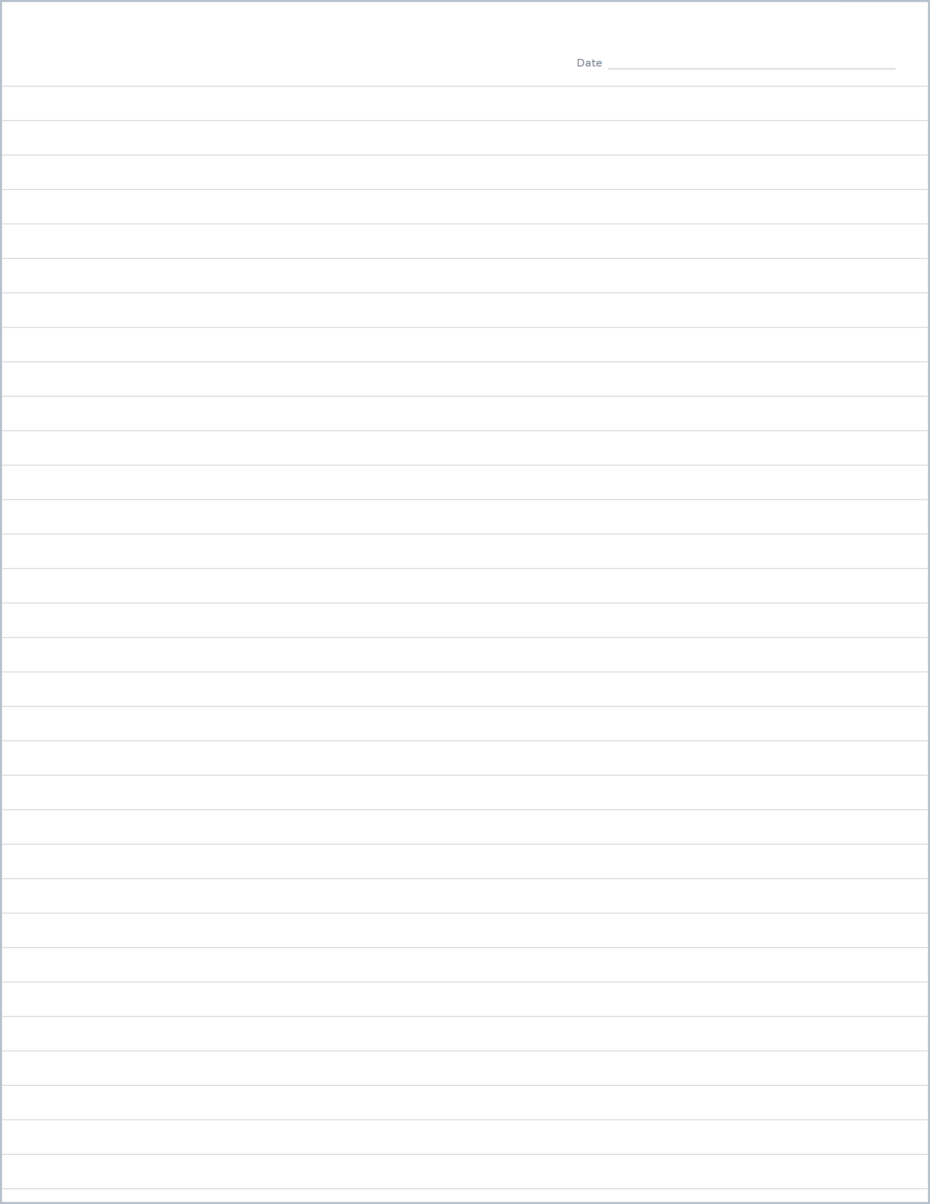 Journal printable paper, US Letter