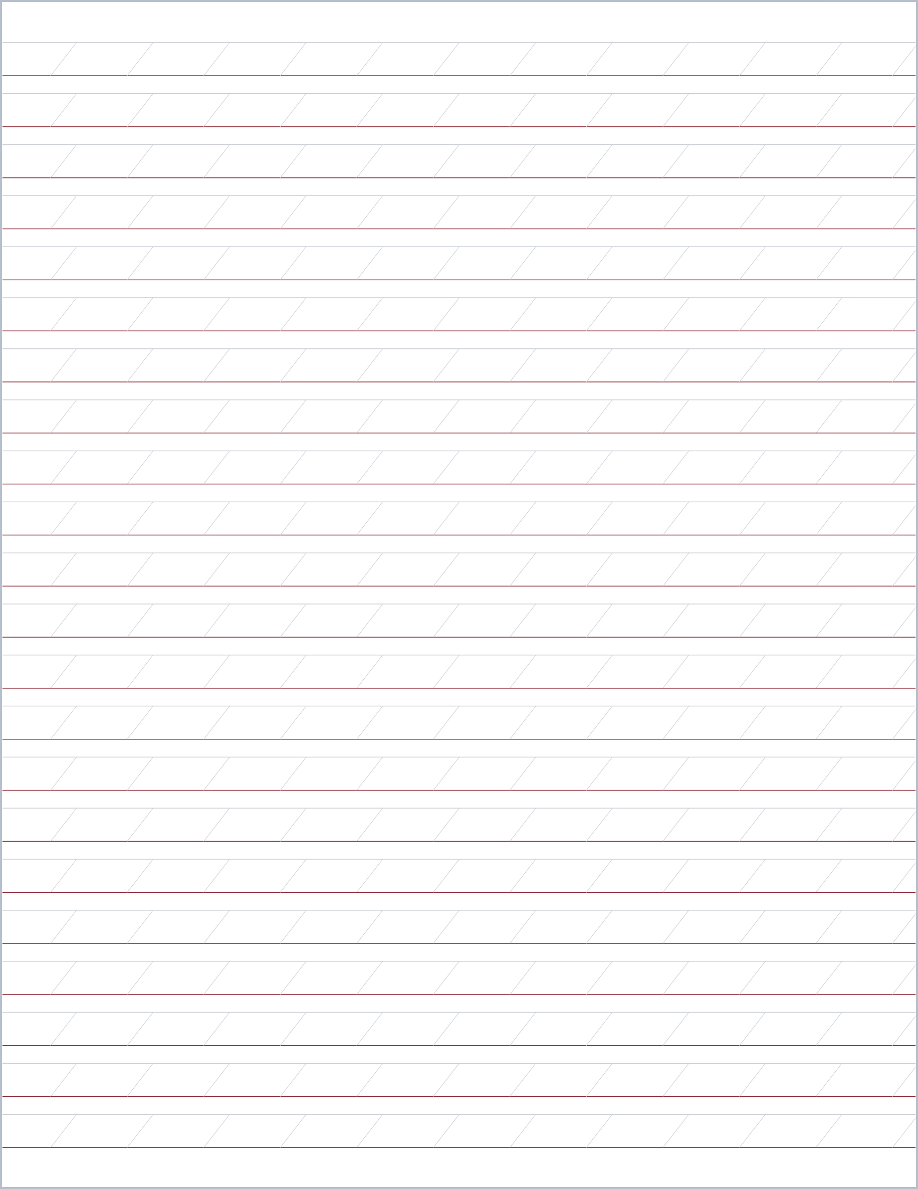 Penmanship printable paper, US Letter