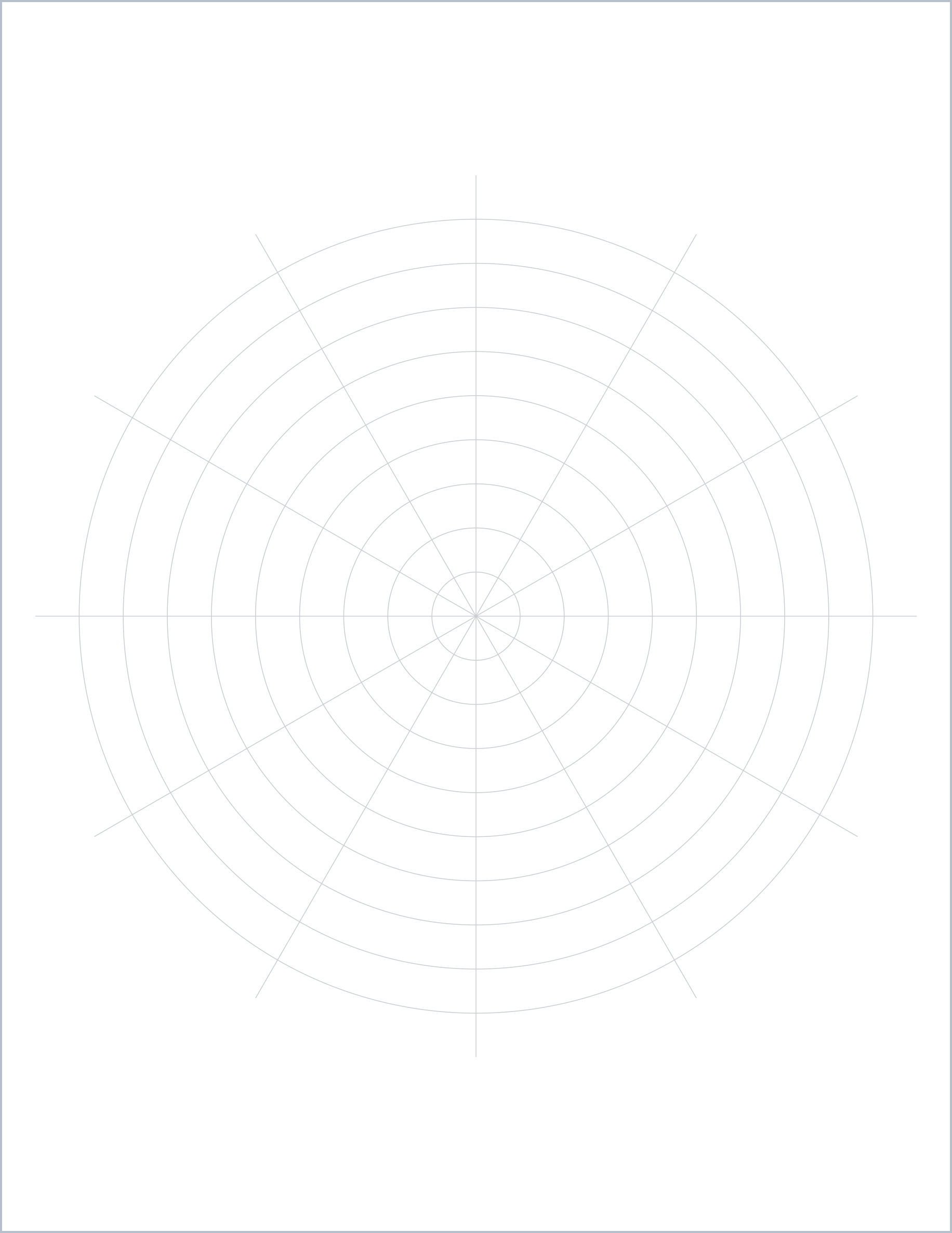 Printable Polar Graph Paper – polar coordinate paper, US Letter