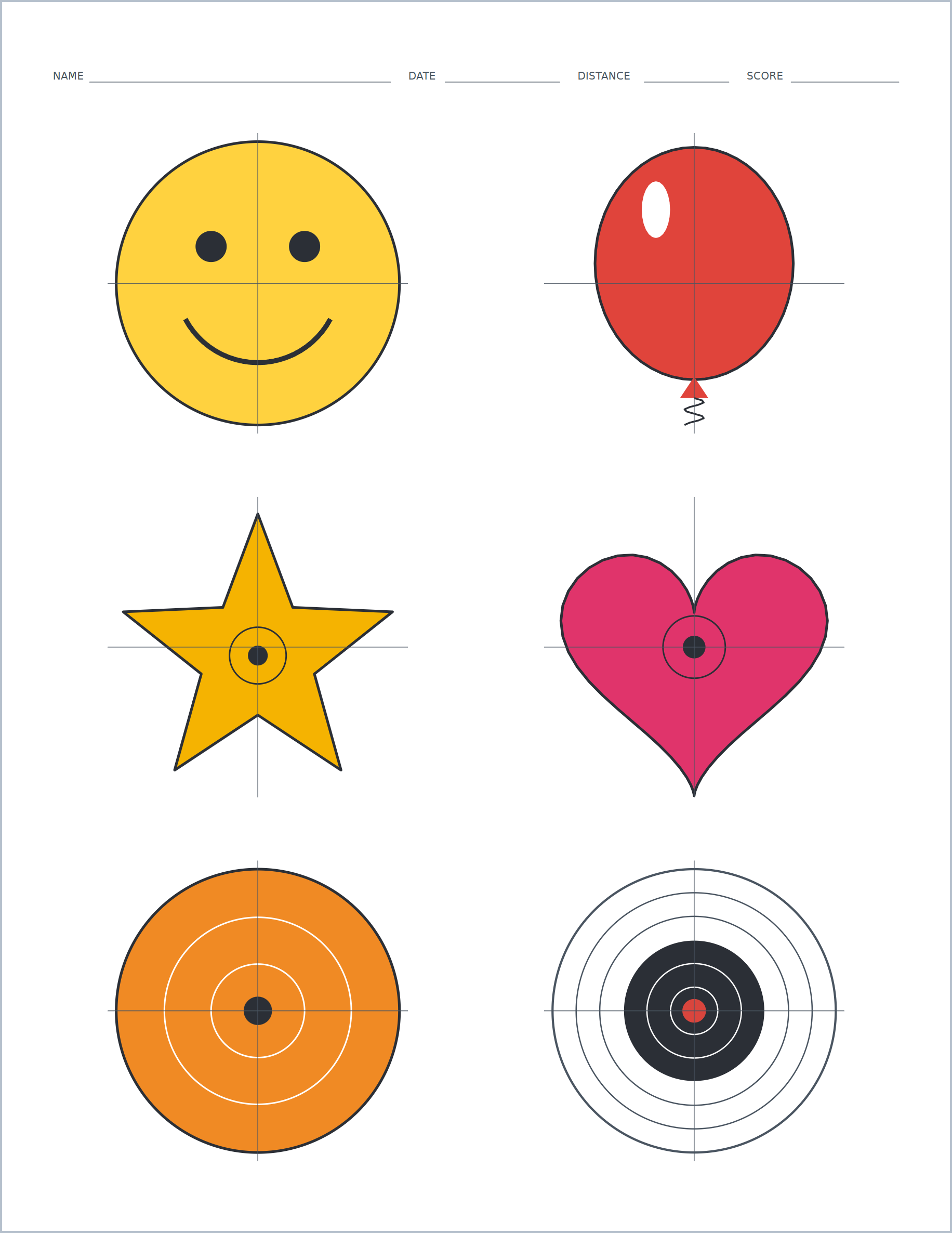 Fun targets printable paper, US Letter