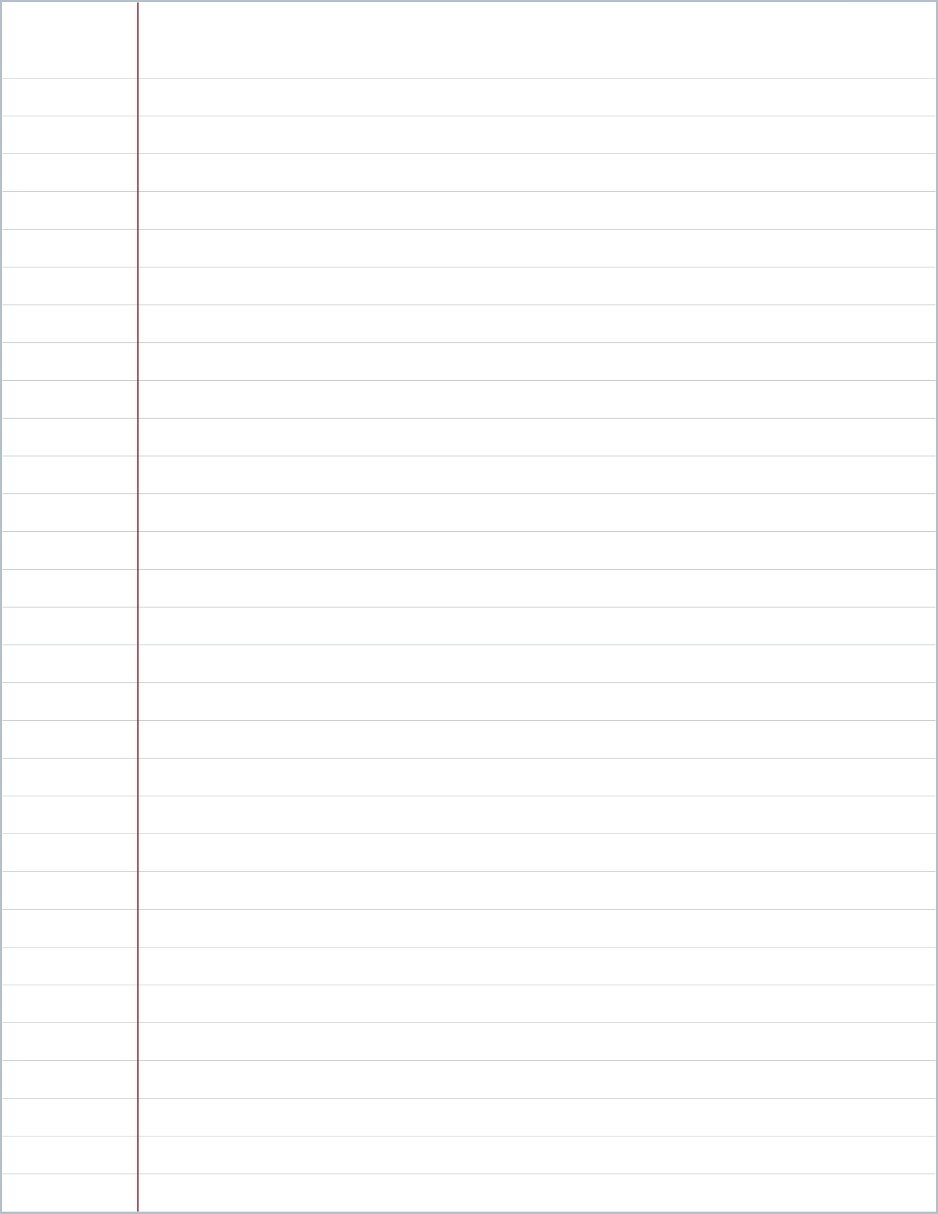 Wide ruled printable paper, US Letter