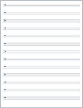 Bass staff printable paper