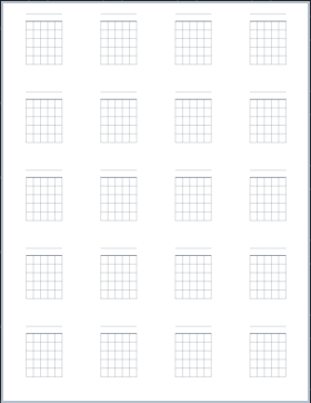 Blank Chord Chart printable