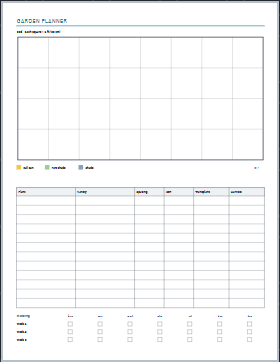 Garden Planner printable
