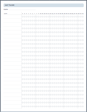 Habit tracker printable paper
