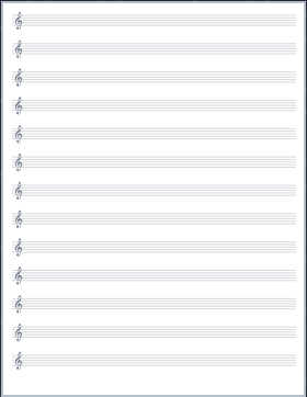 Music staff printable paper