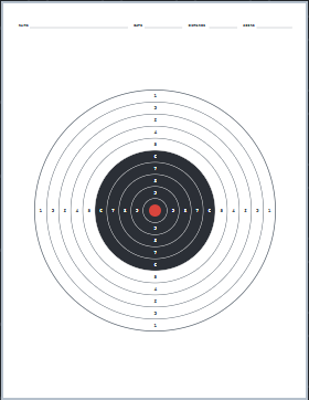 Range bullseye printable paper