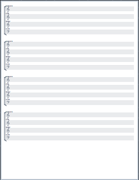 SATB Staff Paper printable