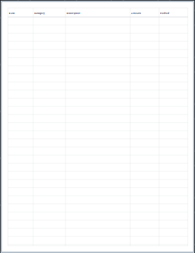 Spending log printable paper