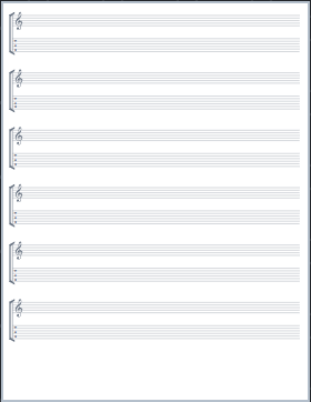 Staff + TAB printable paper