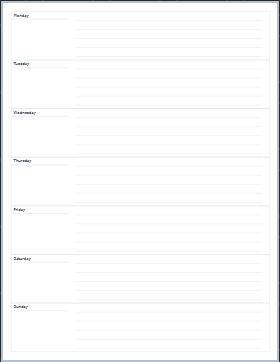 Weekly Planner printable